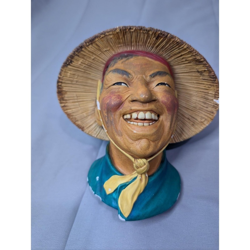 Vintage Bossons Coolie ChalkWare‎ Wall Mask (1963) Made In England - Picture 2 of 13
